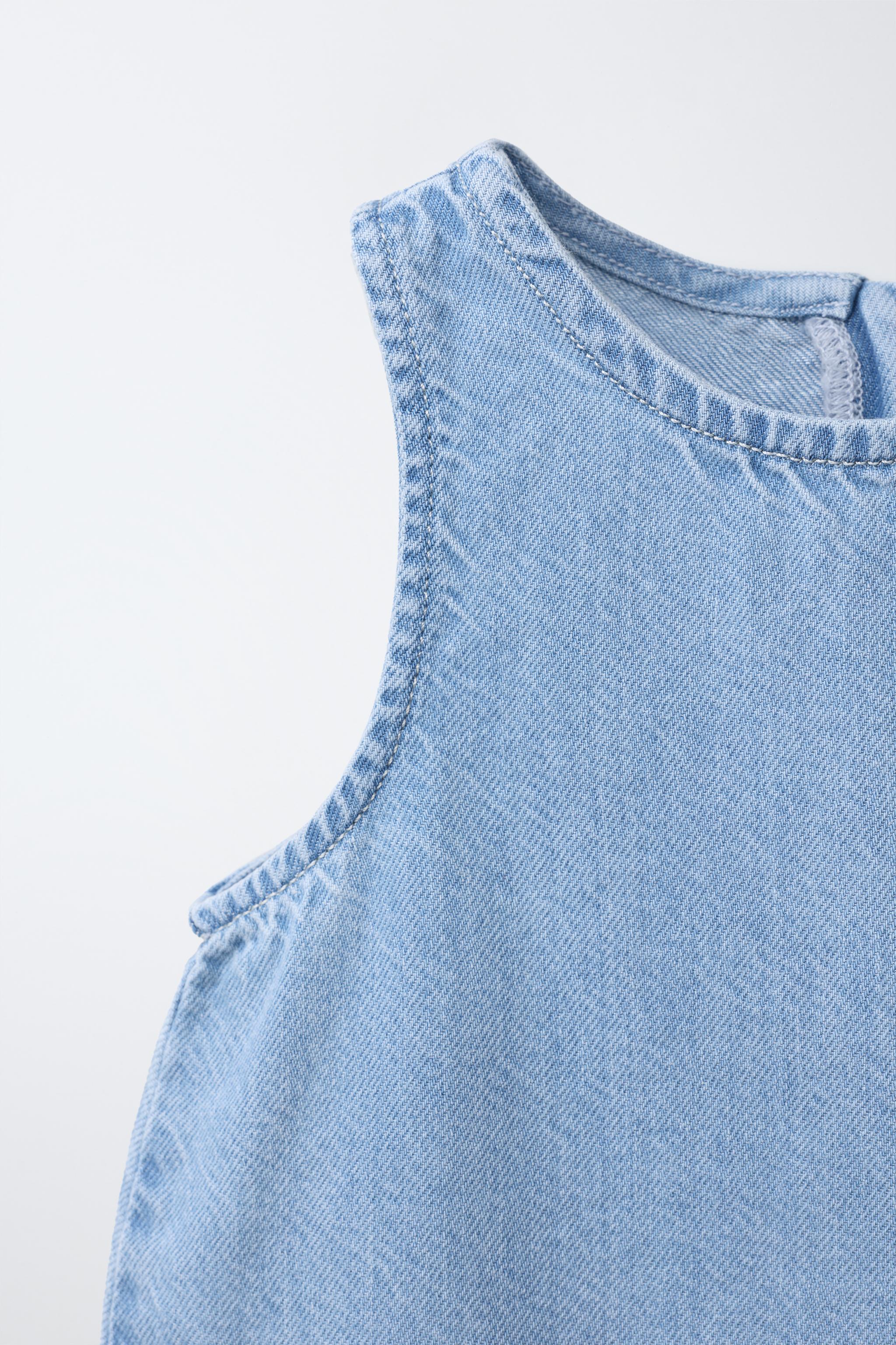 EMBROIDERED DENIM TOP